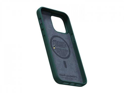 Njord Salmon Leather Magsafe Case iPhone 14 Pro Max Jord | Dark Green